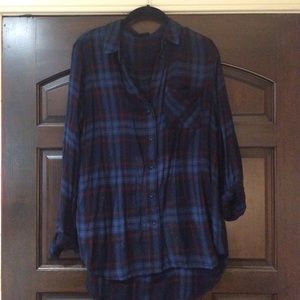 Topshop thin flannel button down